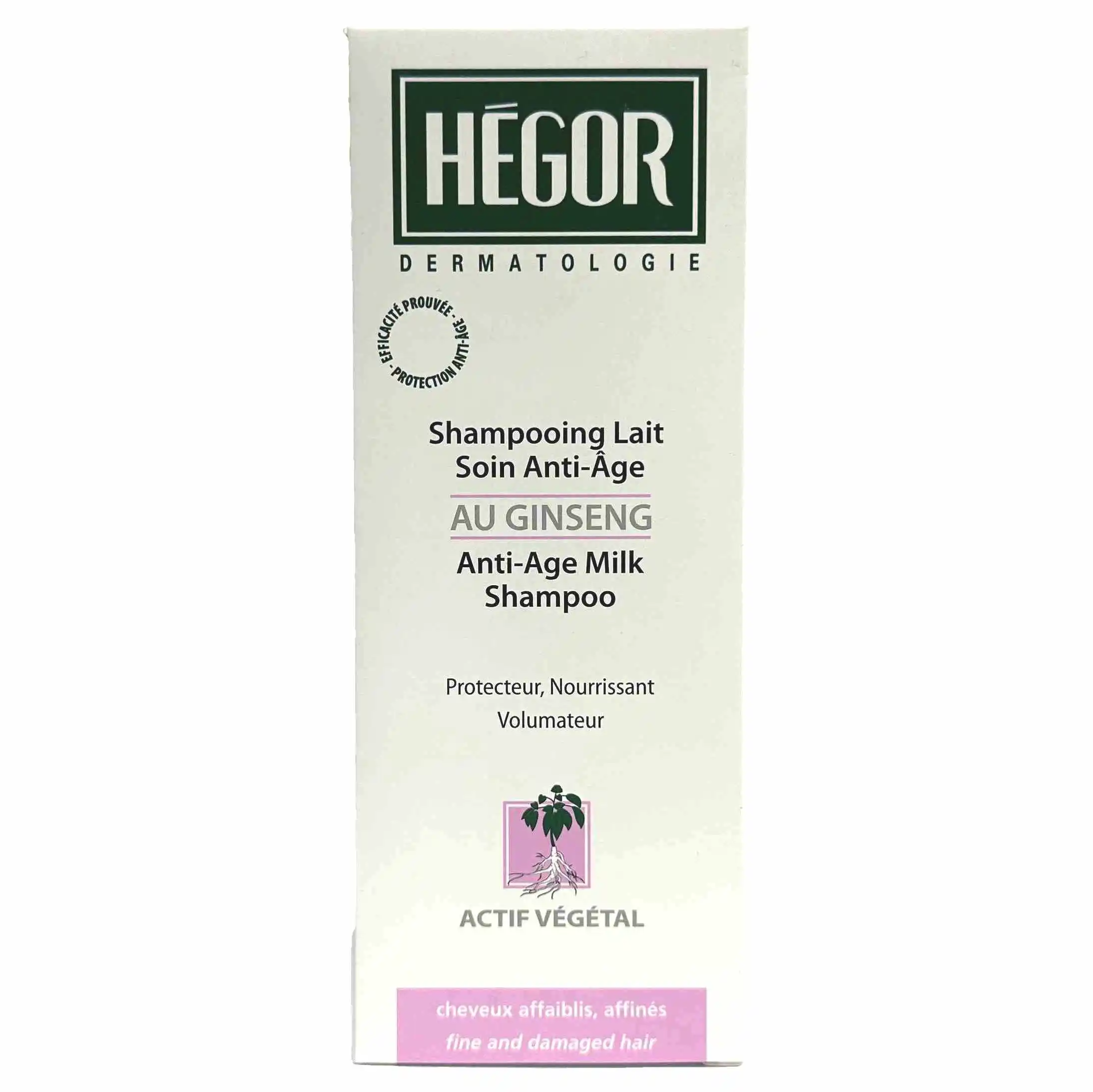 شامپو آنتی ایج جینسینگ هگور حجم دهنده مو Hegor